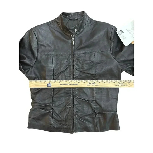 VTG Hudson Leather Jacket Dark Brown Women’s Tagged A (small) NWT Biker Lined - Picture 10 of 12